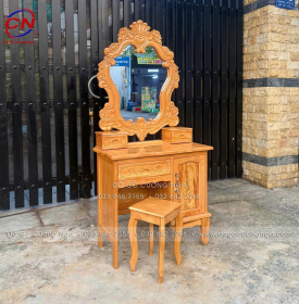 Bàn Trang Điểm Gỗ Gõ Đỏ 80cm – Sang Trọng Cho Phòng Ngủ Hiện Đại