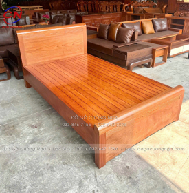 Giường Ngủ Gỗ Xoan Đào Phản Thưa 1m2 – Giường Đơn Chắc Chắn