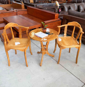 Bộ Bàn Trà 2 Ghế Gỗ Gõ Đỏ Cao Cấp 