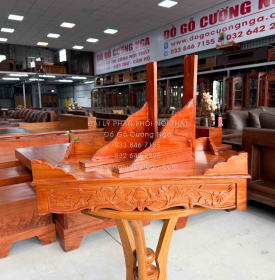 Bàn Thờ Treo Tường Gỗ Xoan Chạm Sen