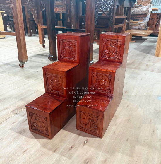 Bậc Tam Cấp Gỗ Xoan 16cm (5 màu)