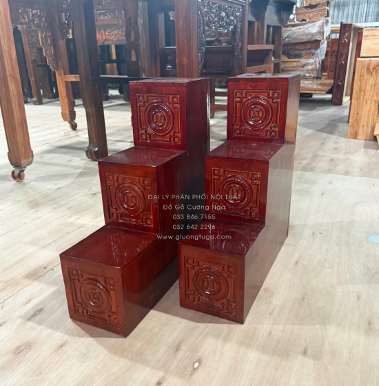 Bậc Tam Cấp Gỗ Xoan 16cm (5 màu)