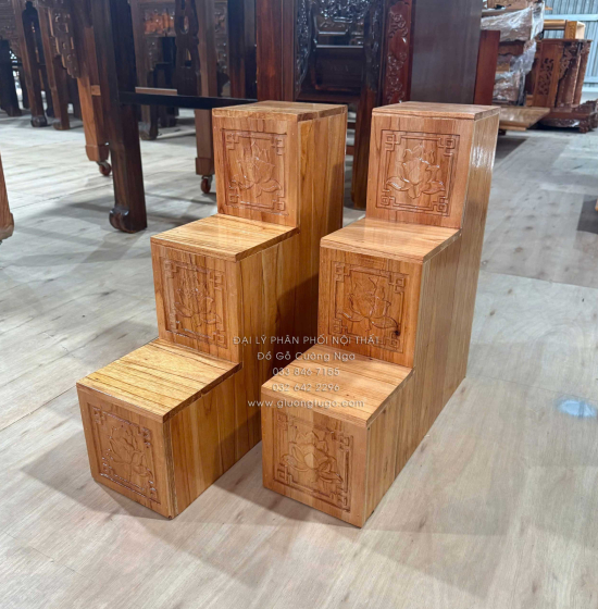 Bậc Tam Cấp Gỗ Xoan 16cm (5 màu)