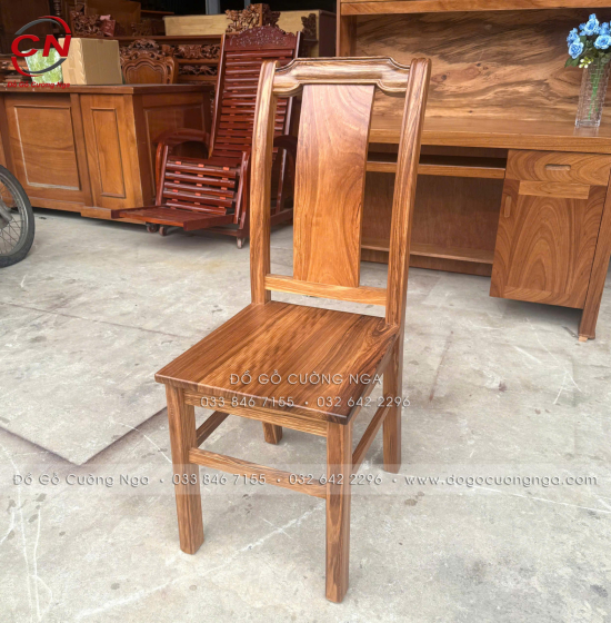 Bàn Ghế Học Sinh Gỗ Hương Xám 1m Có Kệ Sách BH 24.1