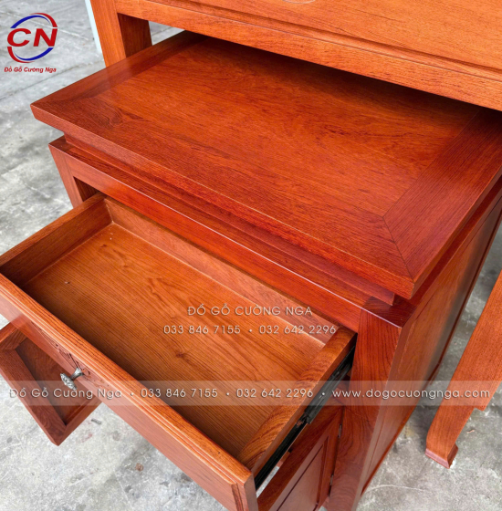 Bàn Thờ Gỗ Hương Đá Hiện Đại 98cm Cho Chung Cư Căn Hộ
