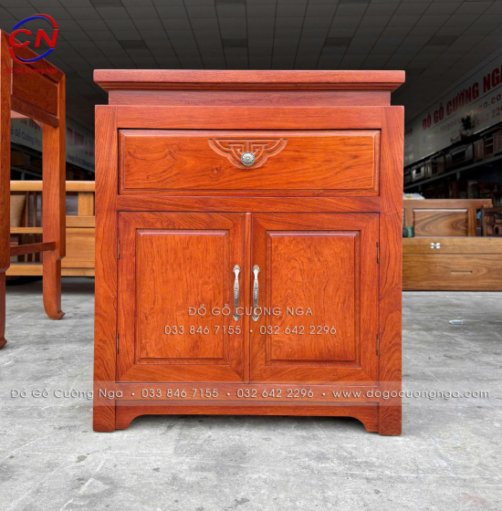 Bàn Thờ Gỗ Hương Đá Hiện Đại 98cm Cho Chung Cư Căn Hộ