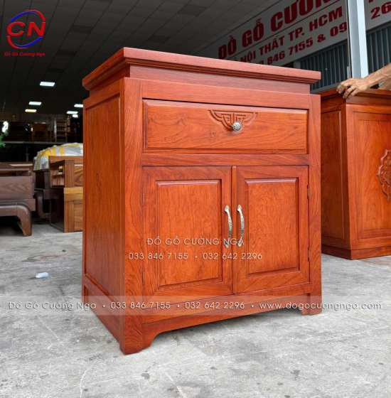 Bàn Thờ Gỗ Hương Đá Hiện Đại 98cm Cho Chung Cư Căn Hộ