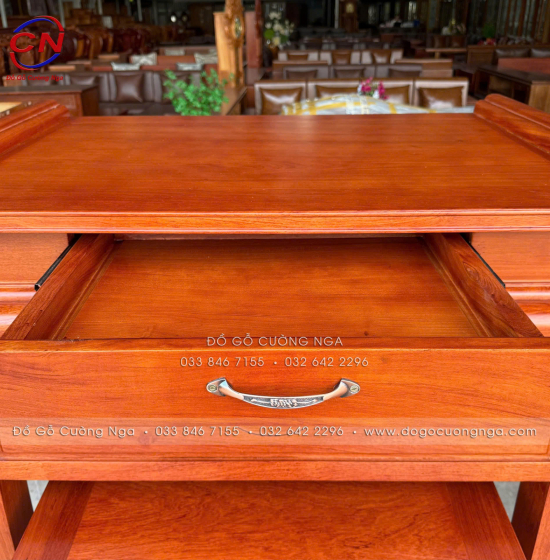 Bàn Thờ Gỗ Hương Đá Hiện Đại 98cm Cho Chung Cư Căn Hộ