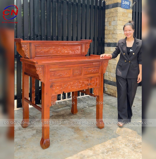 Bàn Thờ 2 Tầng Gỗ Tràm Đủ Kích Thước – Thiết Kế Trang Nghiêm