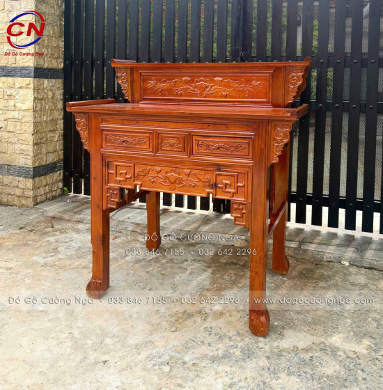 Bàn Thờ 2 Tầng Gỗ Tràm Đủ Kích Thước – Thiết Kế Trang Nghiêm