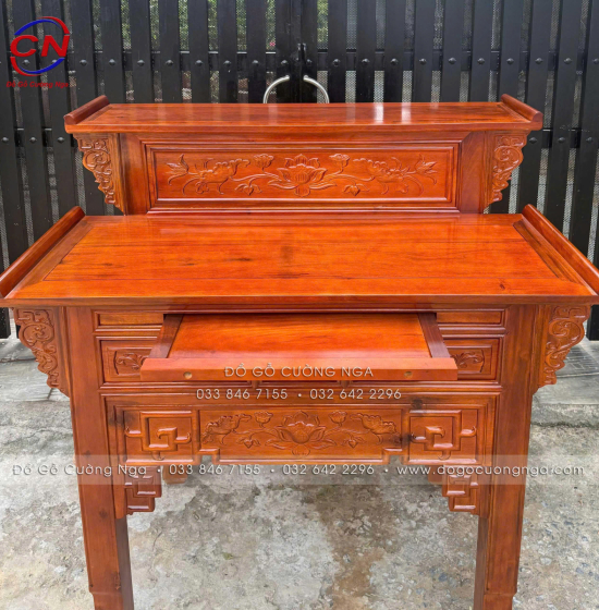 Bàn Thờ 2 Tầng Gỗ Tràm Đủ Kích Thước – Thiết Kế Trang Nghiêm