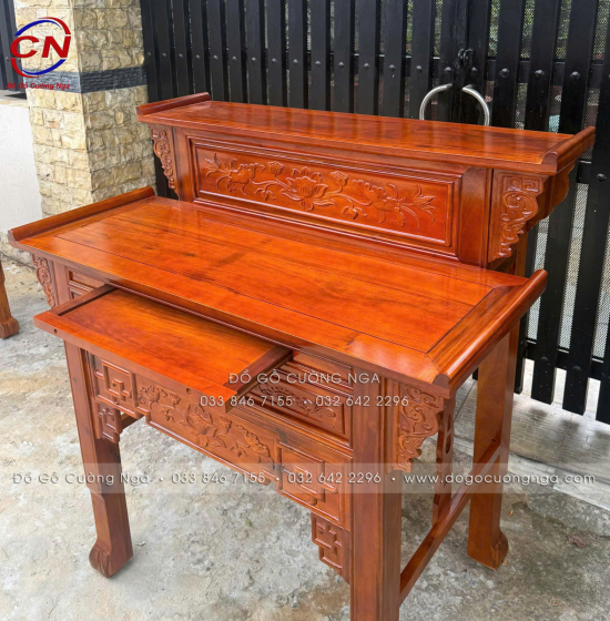 Bàn Thờ 2 Tầng Gỗ Tràm Đủ Kích Thước – Thiết Kế Trang Nghiêm