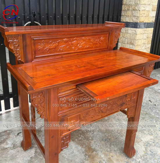 Bàn Thờ 2 Tầng Gỗ Tràm Đủ Kích Thước – Thiết Kế Trang Nghiêm