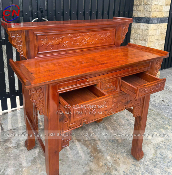 Bàn Thờ 2 Tầng Gỗ Tràm Đủ Kích Thước – Thiết Kế Trang Nghiêm