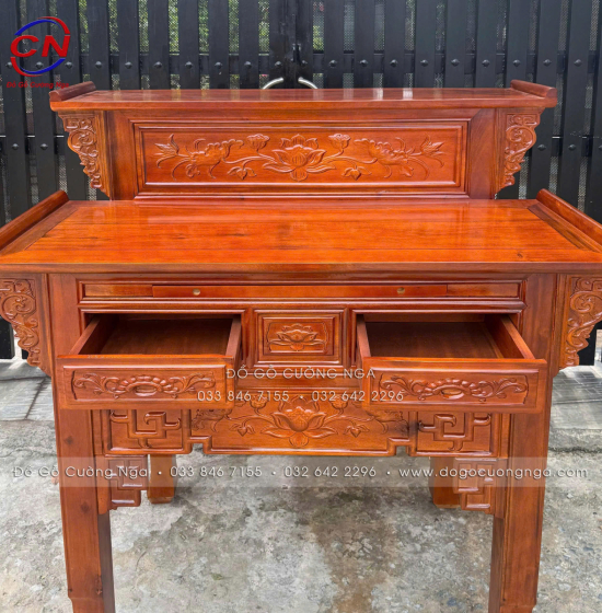 Bàn Thờ 2 Tầng Gỗ Tràm Đủ Kích Thước – Thiết Kế Trang Nghiêm