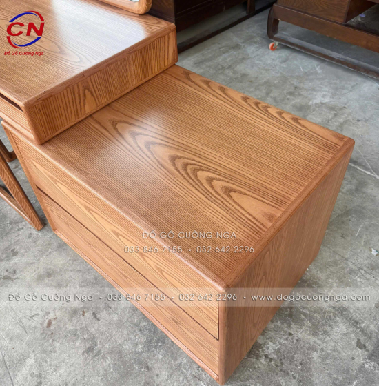 Bàn Trang Điểm Gỗ Sồi Có Thể Rút Dài Tùy Chỉnh Kích Thước