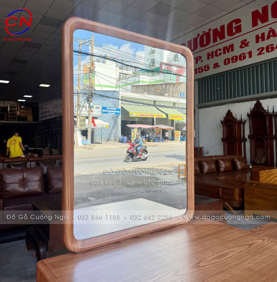 Bàn Trang Điểm Gỗ Sồi Có Thể Rút Dài Tùy Chỉnh Kích Thước
