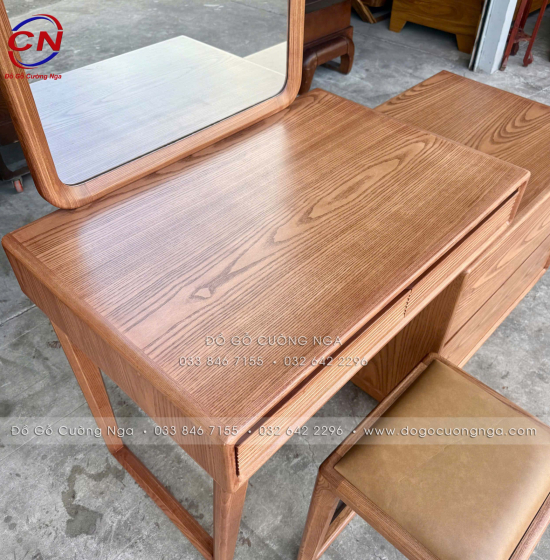 Bàn Trang Điểm Gỗ Sồi Có Thể Rút Dài Tùy Chỉnh Kích Thước
