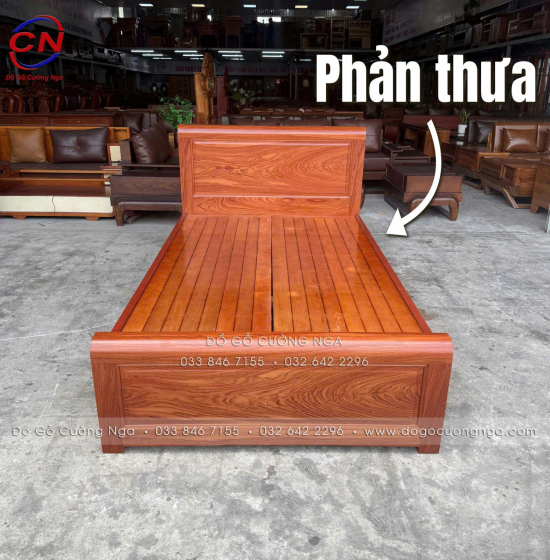 Giường Ngủ Gỗ Hương Đá Đơn 1m2 Đẹp Bền Chắc