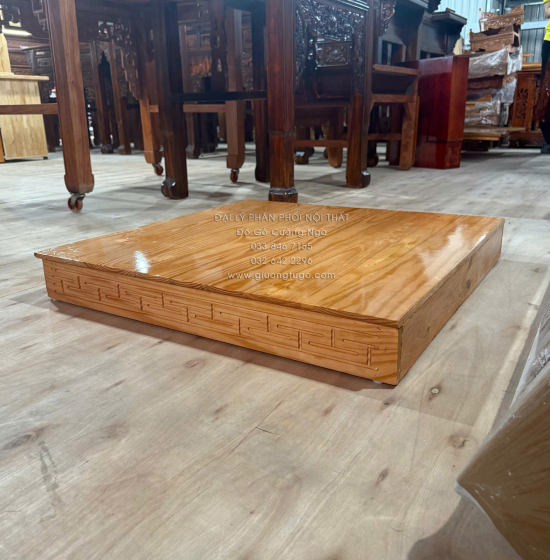 Đế Kê Bàn Thờ Ông Địa - Thần Tài Gỗ Xoan (5 màu)