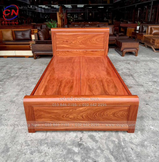 Giường Ngủ Gỗ Hương Đá Đơn 1m2 Đẹp Bền Chắc