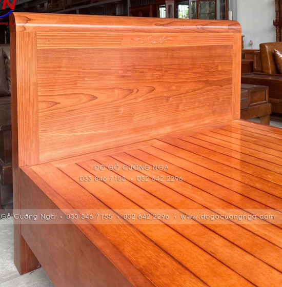 Giường Ngủ Gỗ Xoan Đào Phản Thưa 1m2 – Giường Đơn Chắc Chắn