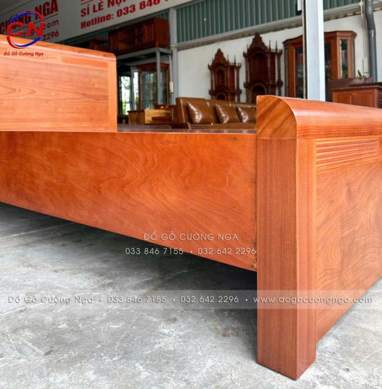 Giường Ngủ Gỗ Xoan Đào Phản Thưa 1m2 – Giường Đơn Chắc Chắn