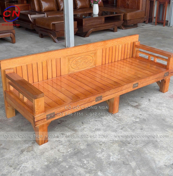 Giường Gấp Gỗ Sồi 1m6x2m Màu Cánh Gián Bền Đẹp 