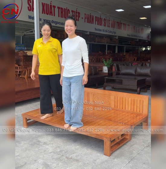 Giường Gấp Thành Ghế Gỗ Sồi 1m2x1m9 Màu Xoan Đẹp 