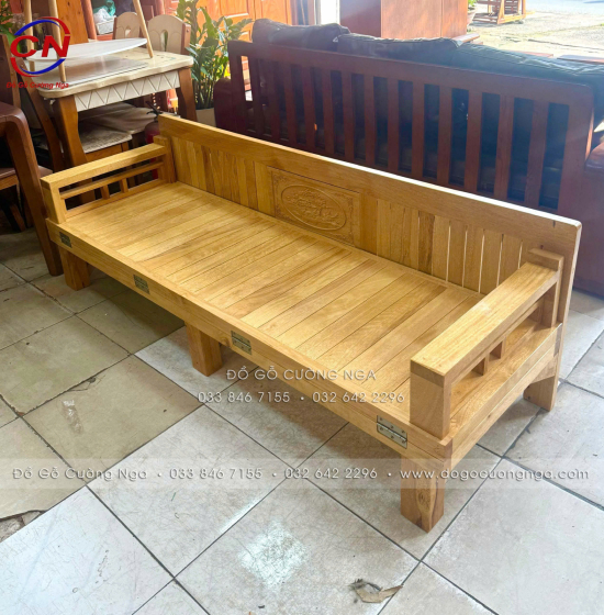 Giường gấp gỗ sồi màu tự nhiên 