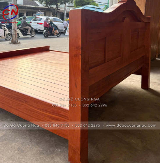 Giường Ngủ Gỗ Hương Đá Hiện Đại Kết Hợp Tân Cổ Điển – Sang Trọng