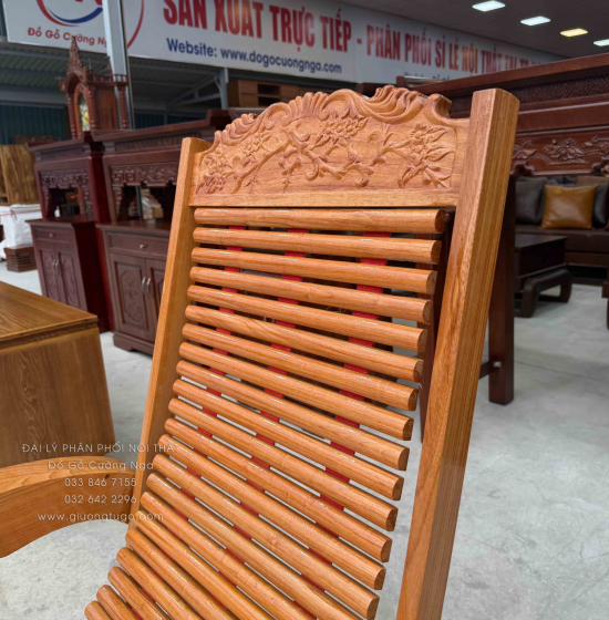Ghế Dây Thư Giãn Gỗ Gõ Đỏ Cao Cấp - 3 Dây