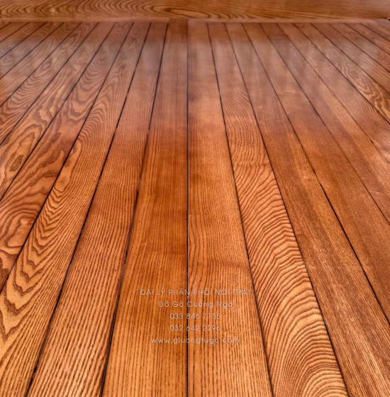 Giường Ngủ Kiểu Nhật Gỗ Sồi Nga Lau Màu Óc Chó Mẫu Chân Quỳ Bọc Nệm