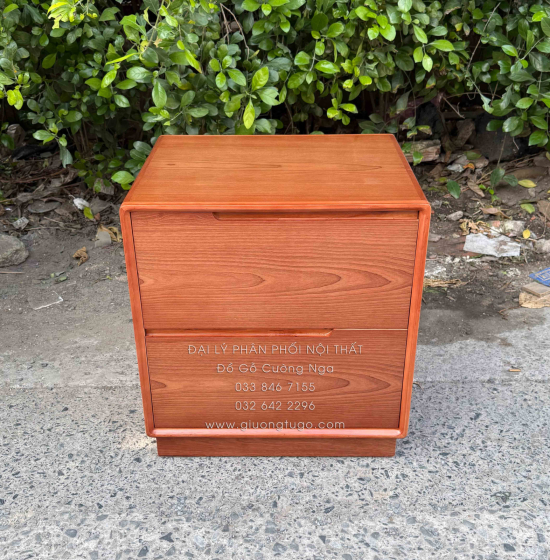 Tủ Táp Đầu Giường Gỗ Xoan Đào 2 Ngăn Kéo Sang Trọng