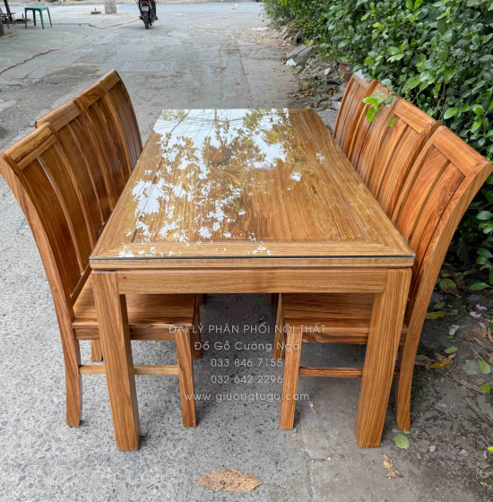 Bàn Ăn Gỗ Hương Xám 8 Ghế Đẹp Hiện Đại 