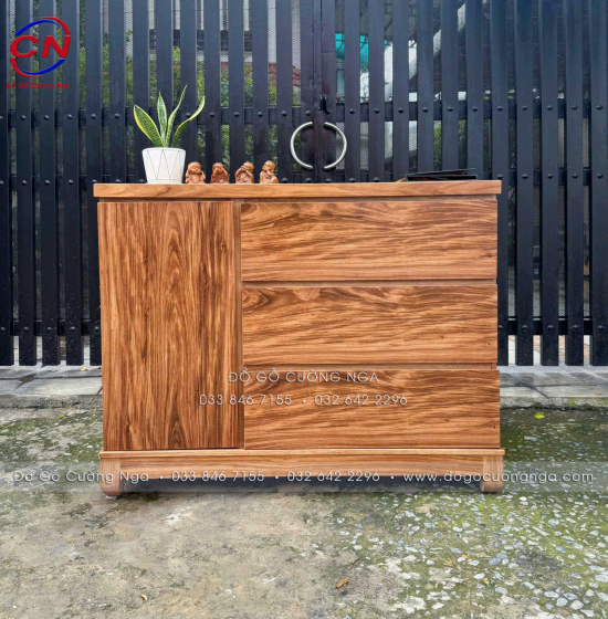 Tủ Nhật Gỗ Hương Xám Đa Năng 1m, 1m2 Cho Phòng Khách Và Phòng Ngủ
