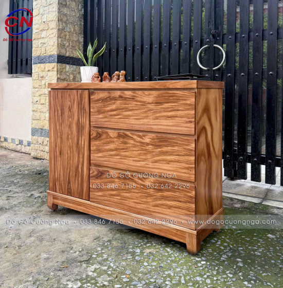 Tủ Nhật Gỗ Hương Xám Đa Năng 1m, 1m2 Cho Phòng Khách Và Phòng Ngủ