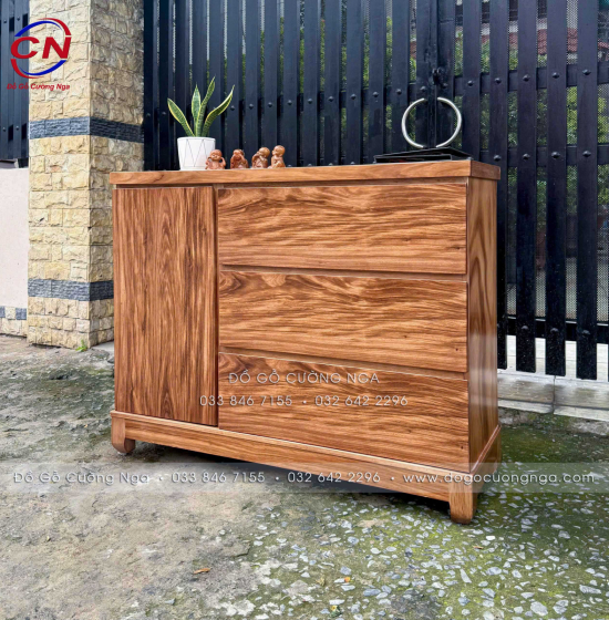 Tủ Nhật Gỗ Hương Xám Đa Năng 1m, 1m2 Cho Phòng Khách Và Phòng Ngủ