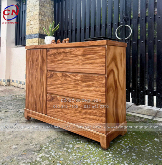 Tủ Nhật Gỗ Hương Xám Đa Năng 1m, 1m2 Cho Phòng Khách Và Phòng Ngủ