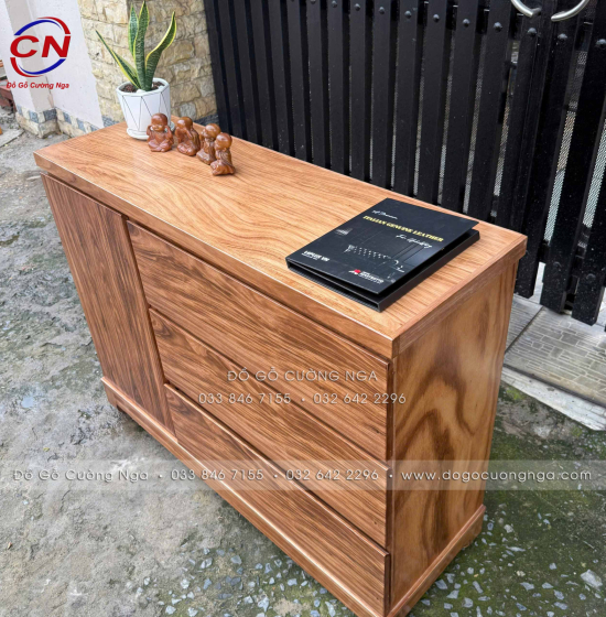Tủ Nhật Gỗ Hương Xám Đa Năng 1m, 1m2 Cho Phòng Khách Và Phòng Ngủ