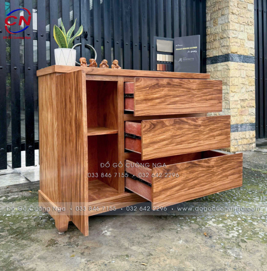 Tủ Nhật Gỗ Hương Xám Đa Năng 1m, 1m2 Cho Phòng Khách Và Phòng Ngủ