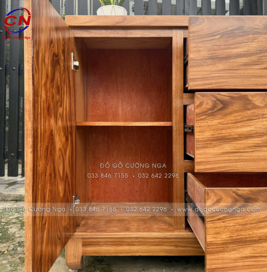 Tủ Nhật Gỗ Hương Xám Đa Năng 1m, 1m2 Cho Phòng Khách Và Phòng Ngủ