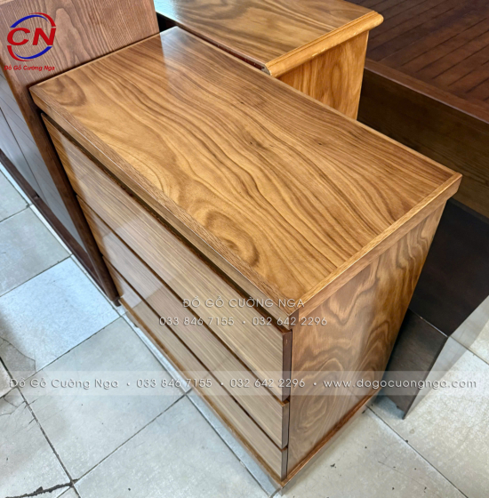 Tủ Ngăn Kéo Gỗ Hương Xám 80cm Đẹp, Hiện Đại, Gỗ Tự Nhiên 