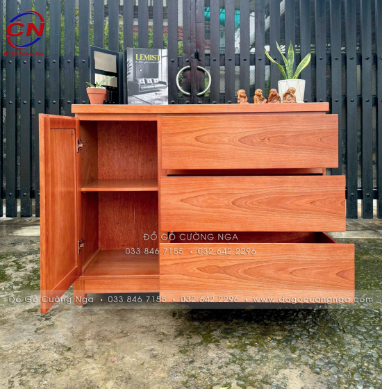 Tủ ngăn kéo gỗ xoan đào ( tủ quần áo em bé ) 