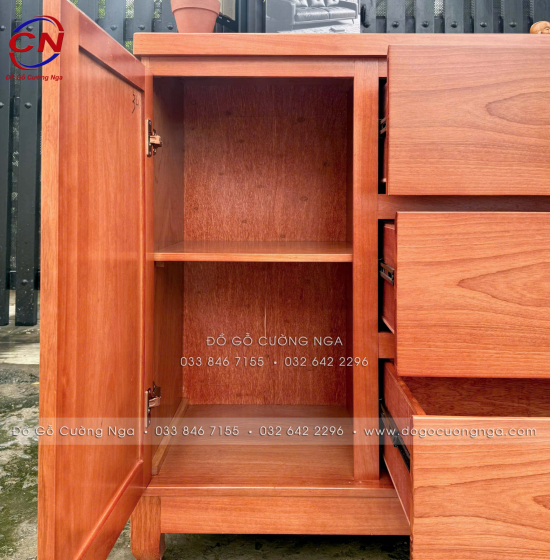 Tủ ngăn kéo gỗ xoan đào ( tủ quần áo em bé ) 