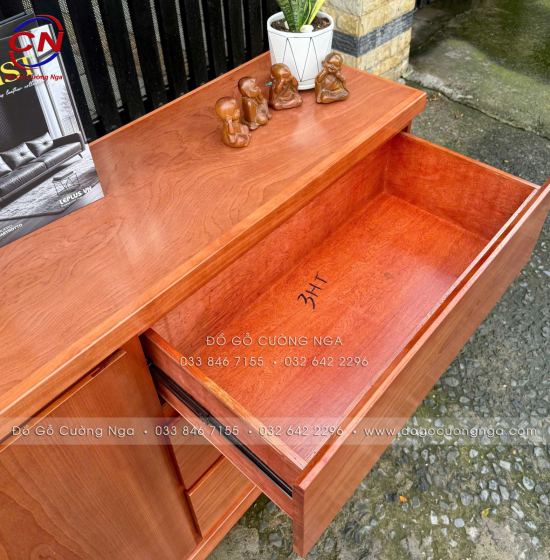Tủ ngăn kéo gỗ xoan đào ( tủ quần áo em bé ) 