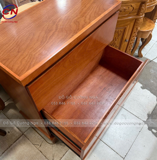 Tủ Nhật Gỗ Xoan Đào 3 Ngăn Kéo Đa Năng Cho Phòng Ngủ
