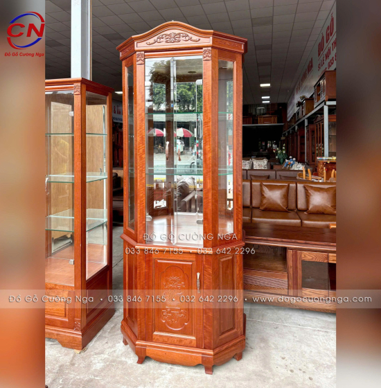 Tủ Rượu Lục Năng 80cm Gỗ Xoan Đào Thiết Kế Nhỏ Gọn