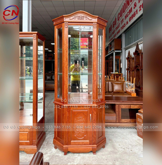 Tủ Rượu Lục Năng 80cm Gỗ Xoan Đào Thiết Kế Nhỏ Gọn