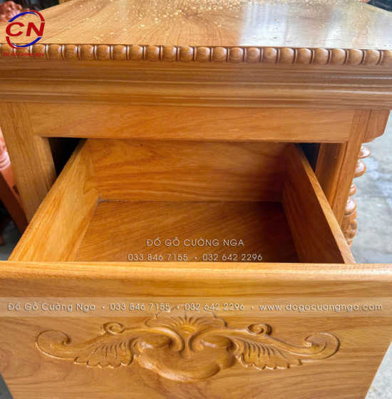Tủ Thờ Gỗ Gõ Đỏ Cao Cấp 1m75 Cánh Trơn